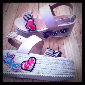 Love Moschino wedge sandals